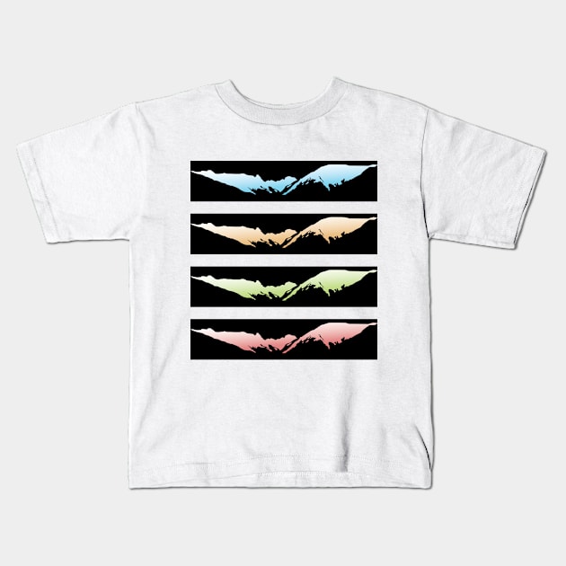 Mountain Hues Kids T-Shirt by Pattern Pending